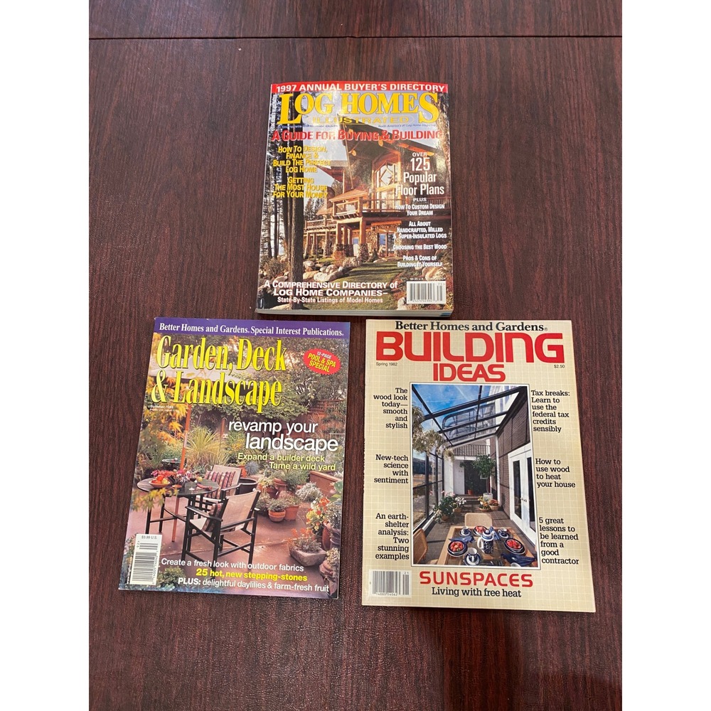 Better Homes & Gardens, Building Ideas, 1997 Log Homes Illustrated